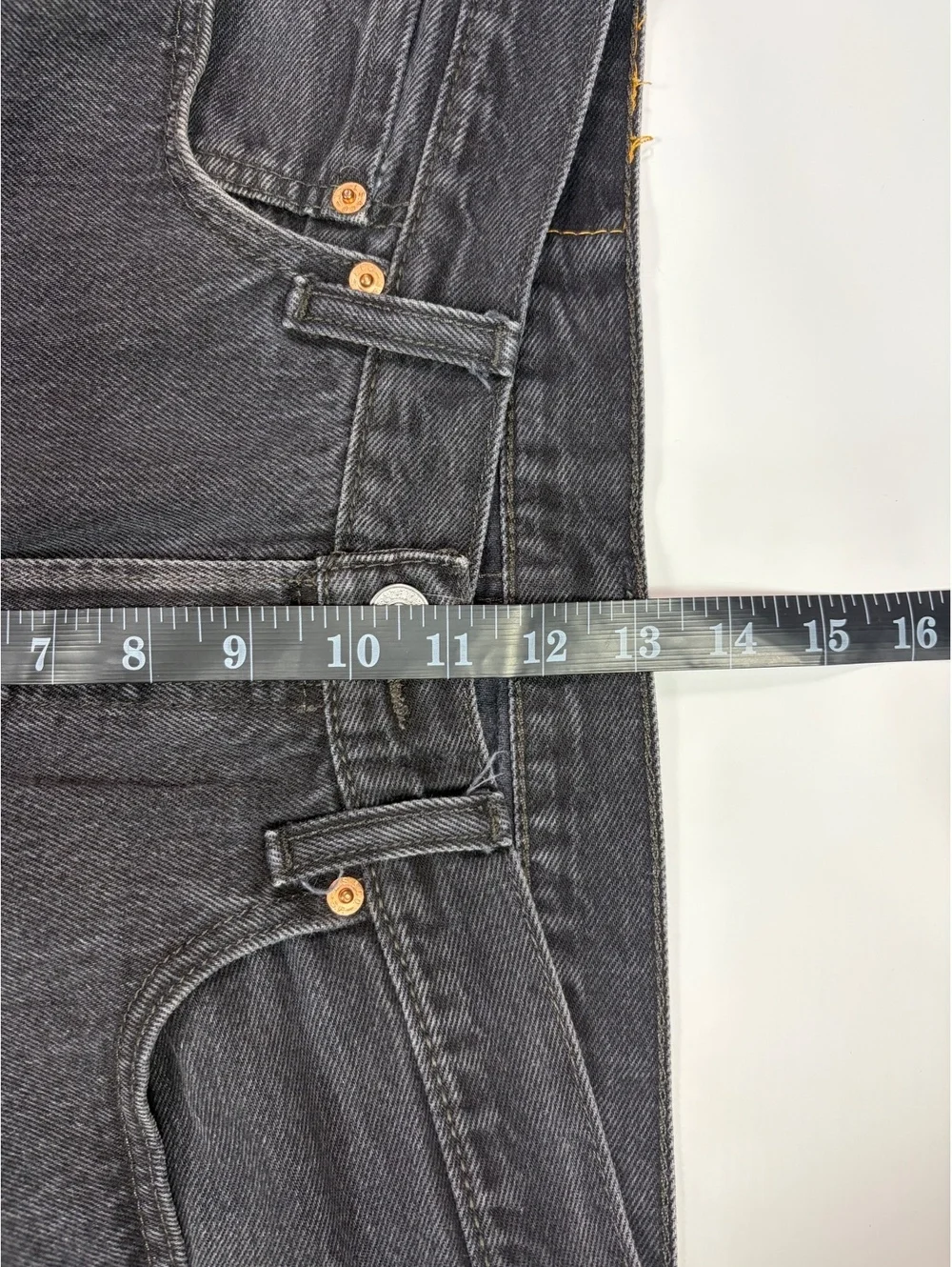 Vintage Straight Leg Levi's 501 Jeans Mens W33 L34 Black Denim Button Fly